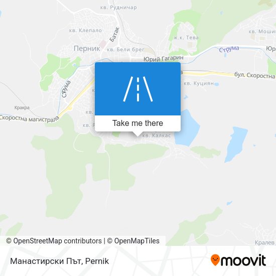 Манастирски Път map