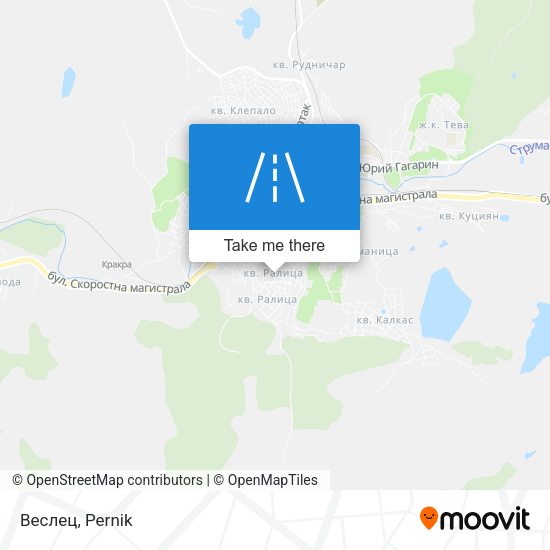 Веслец map