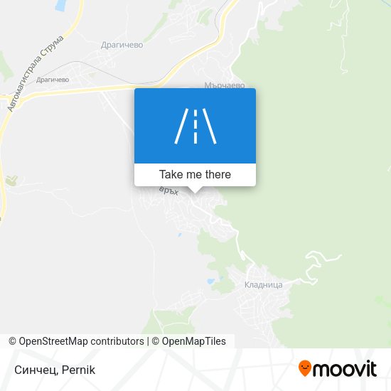 Синчец map