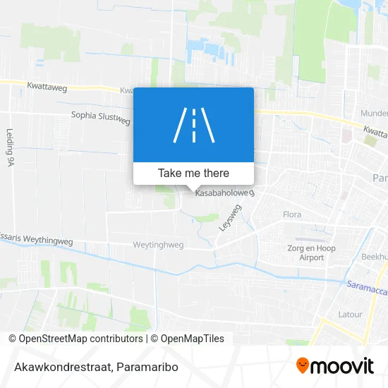 Akawkondrestraat map