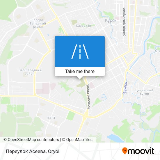 Переулок Асеева map