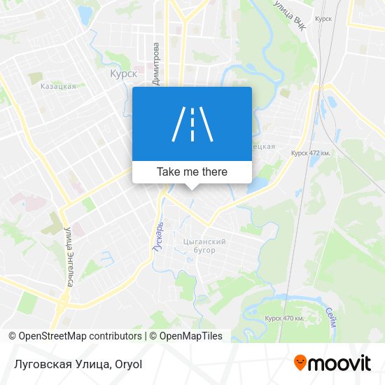 Луговская Улица map