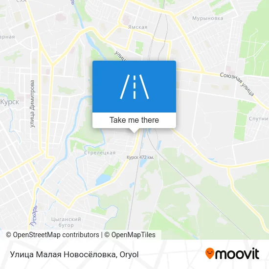 Улица Малая Новосёловка map