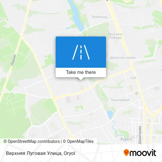 Верхняя Луговая Улица map