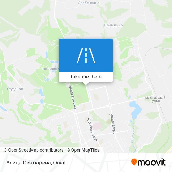 Улица Сентюрёва map