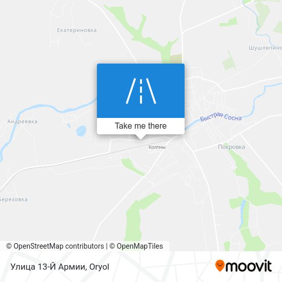 Улица 13-Й Армии map
