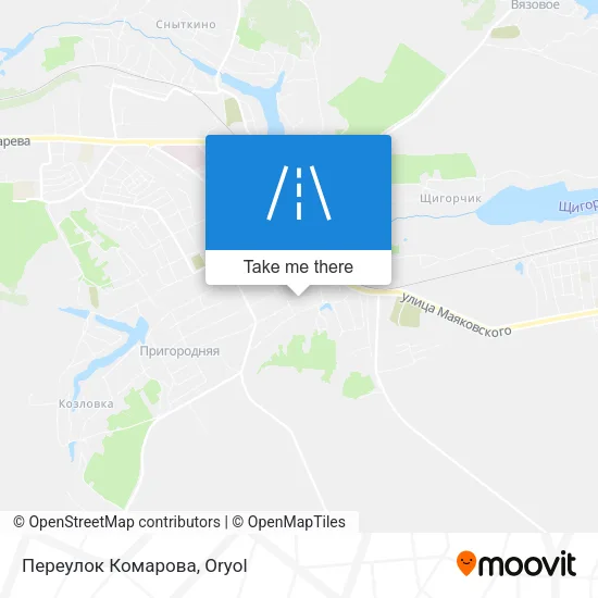 Переулок Комарова map