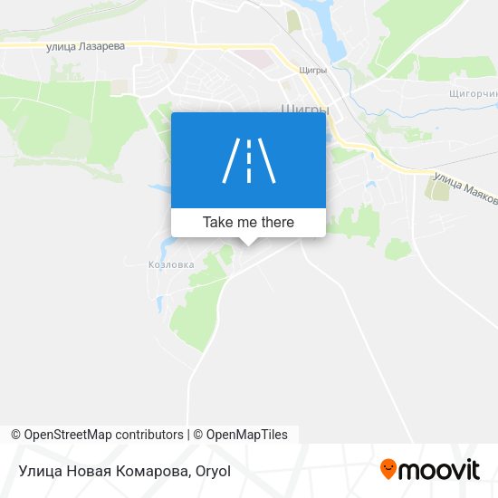 Улица Новая Комарова map