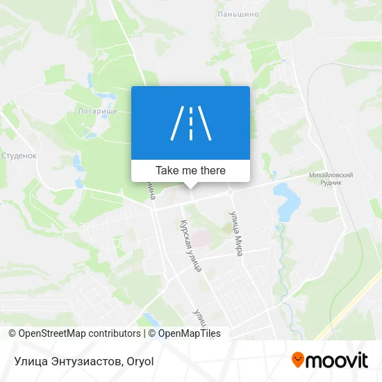 Улица Энтузиастов map