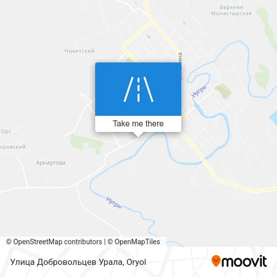 Улица Добровольцев Урала map
