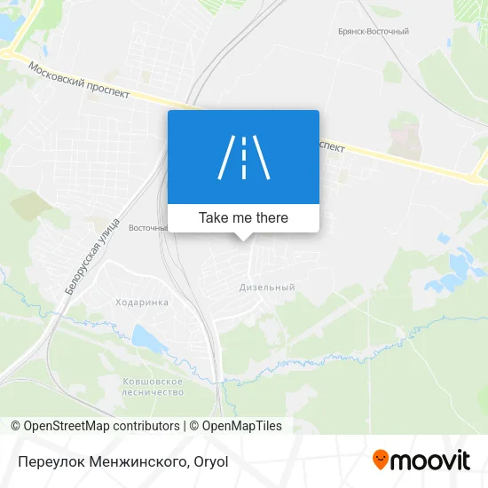 Переулок Менжинского map