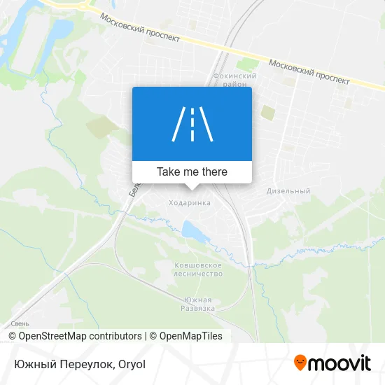 Южный Переулок map