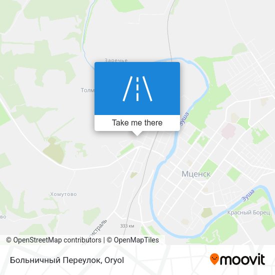 Больничный Переулок map