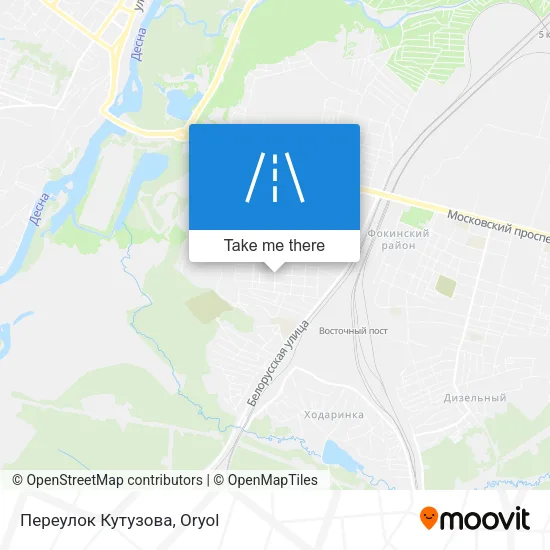 Переулок Кутузова map
