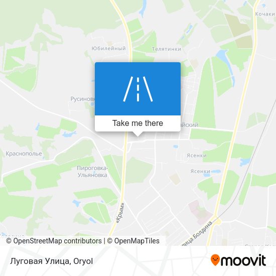 Луговая Улица map