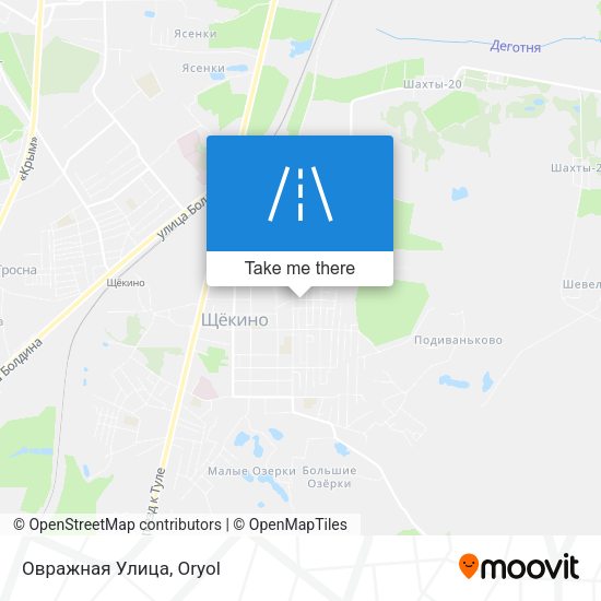 Овражная Улица map