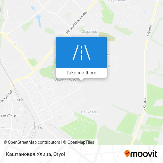 Каштановая Улица map