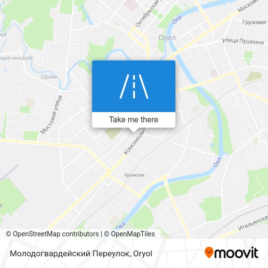 Молодогвардейский Переулок map