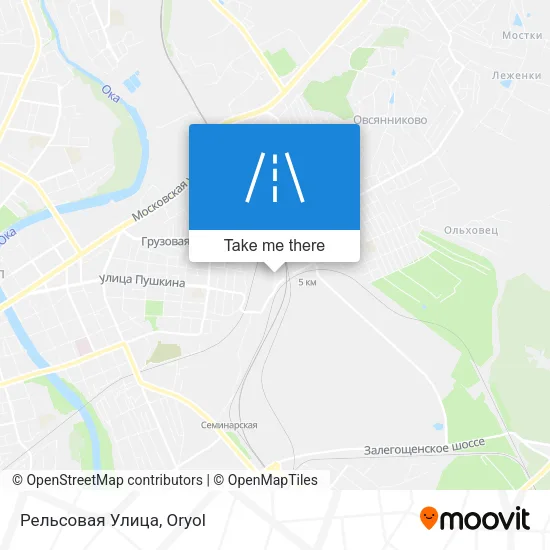 Рельсовая Улица map