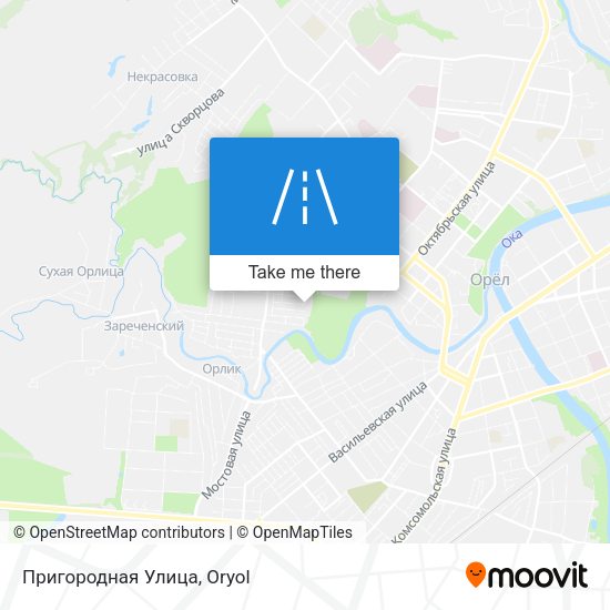 Пригородная Улица map