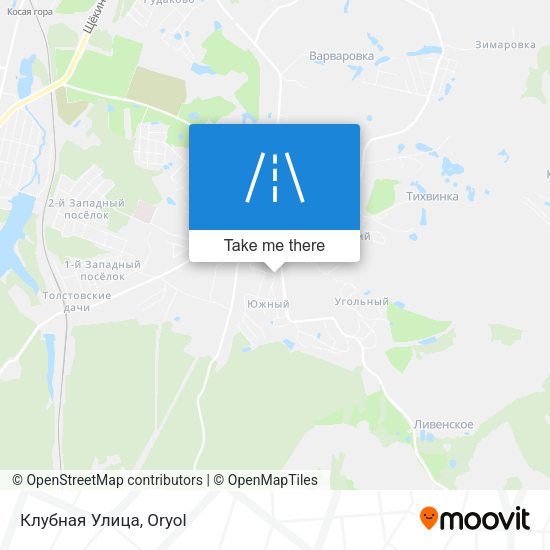 Клубная Улица map