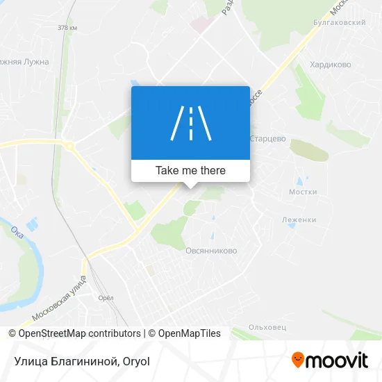 Улица Благининой map
