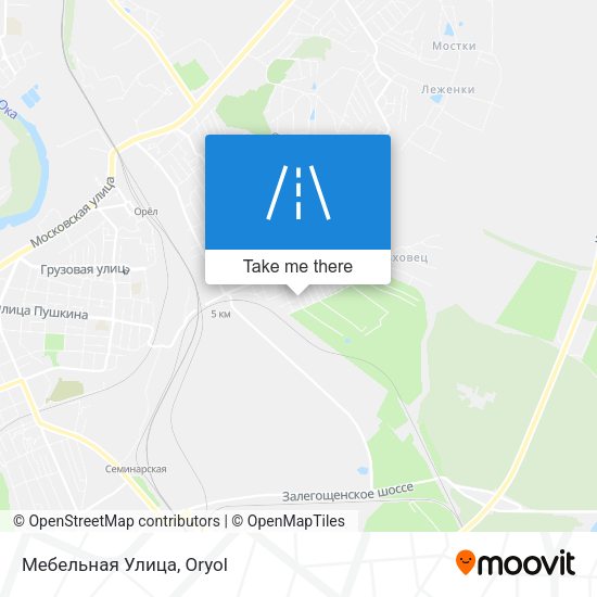 Мебельная Улица map