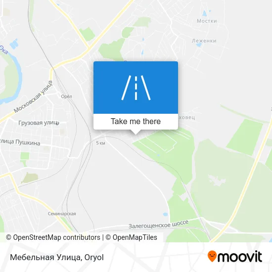 Мебельная Улица map