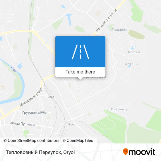 Тепловозный Переулок map
