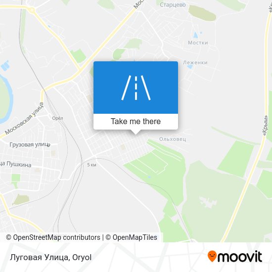 Луговая Улица map
