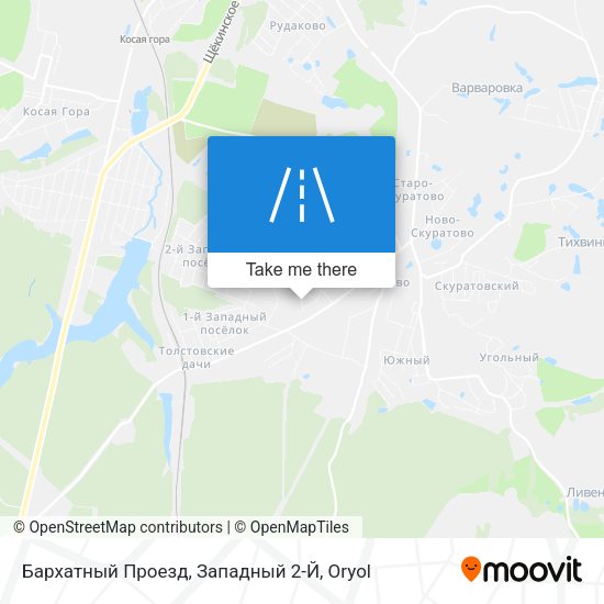 Бархатный Проезд, Западный 2-Й map