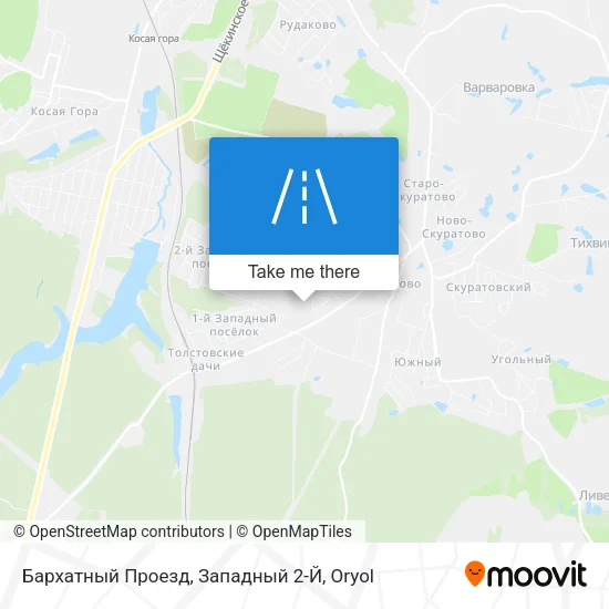 Бархатный Проезд, Западный 2-Й map