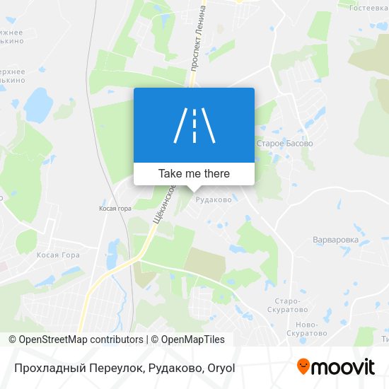 Прохладный Переулок, Рудаково map