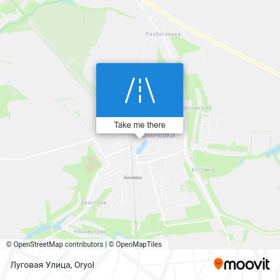 Луговая Улица map