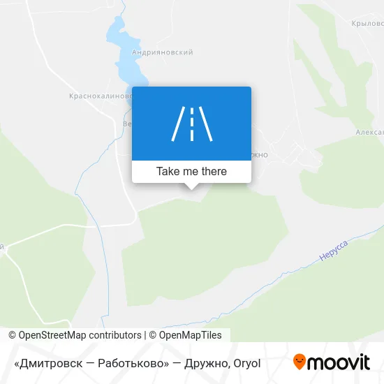 «Дмитровск — Работьково» — Дружно map
