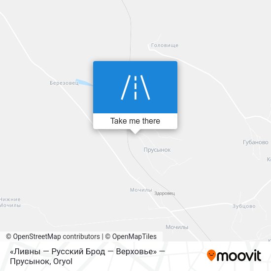 «Ливны — Русский Брод — Верховье» — Прусынок map