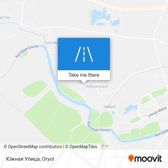 Южная Улица map