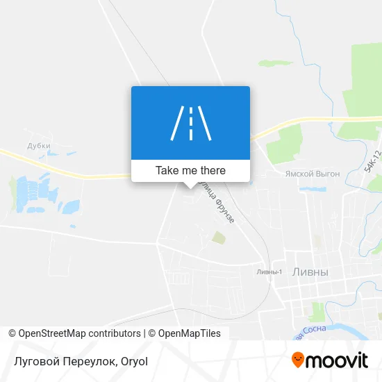 Луговой Переулок map