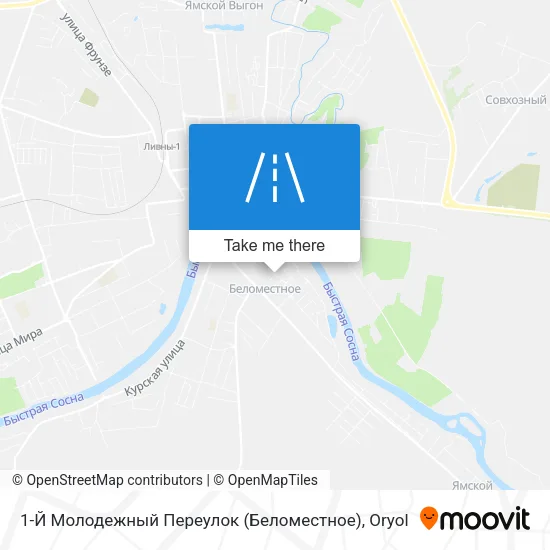 1-Й Молодежный Переулок (Беломестное) map