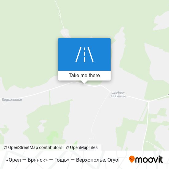 «Орел — Брянск» — Гощь» — Верхополье map