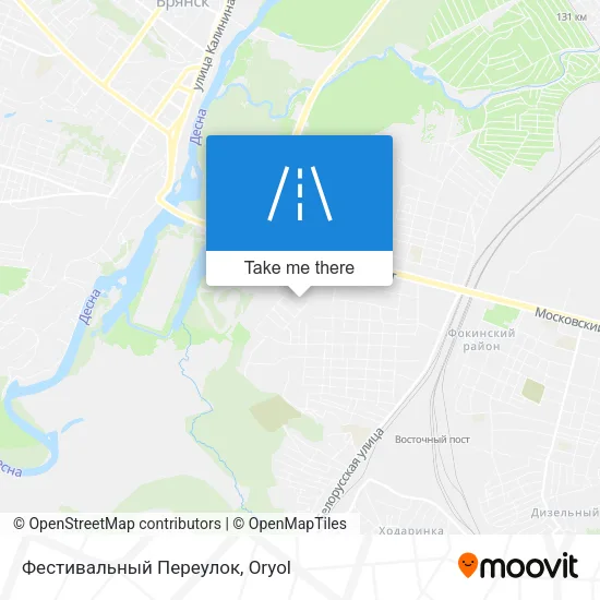 Фестивальный Переулок map