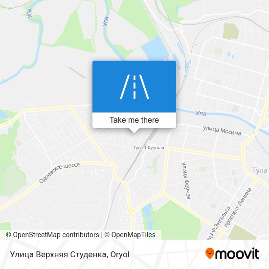 Улица Верхняя Cтуденка map