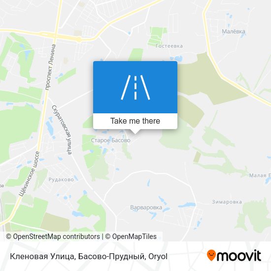 Кленовая Улица, Басово-Прудный map