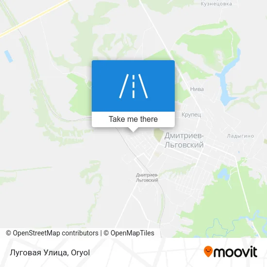 Луговая Улица map