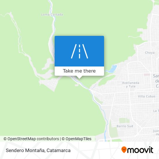 Sendero Montaña map