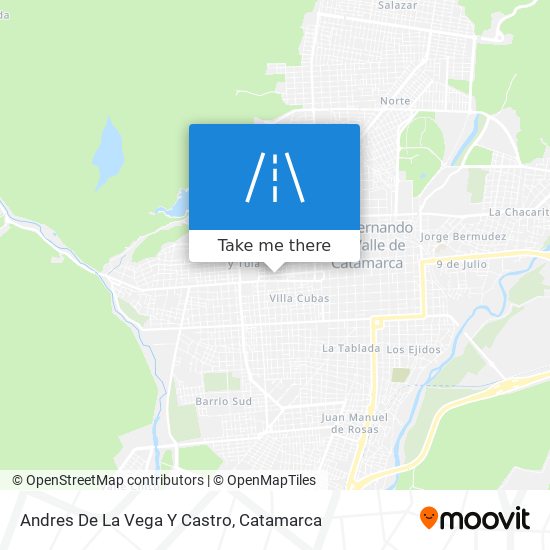 Andres De La Vega Y Castro map