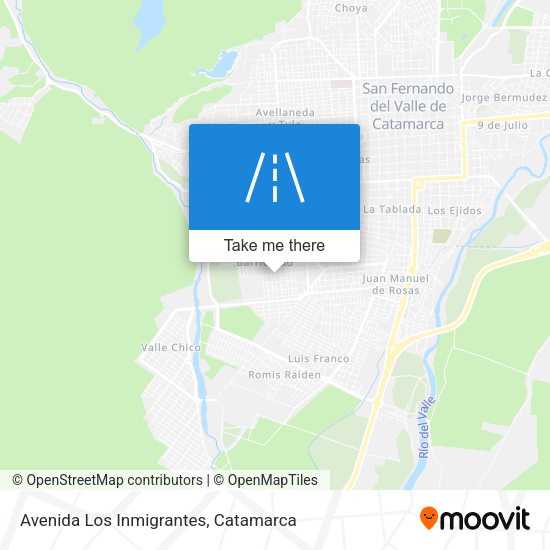 Avenida Los Inmigrantes map