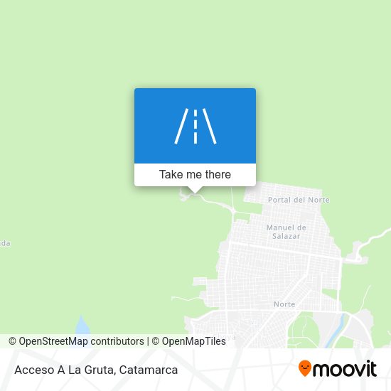Mapa de Acceso A La Gruta