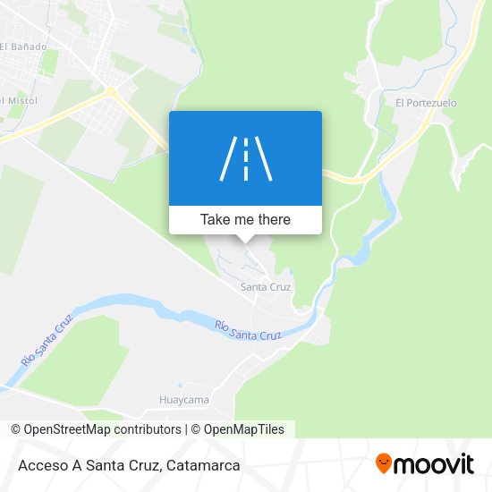 Acceso A Santa Cruz map