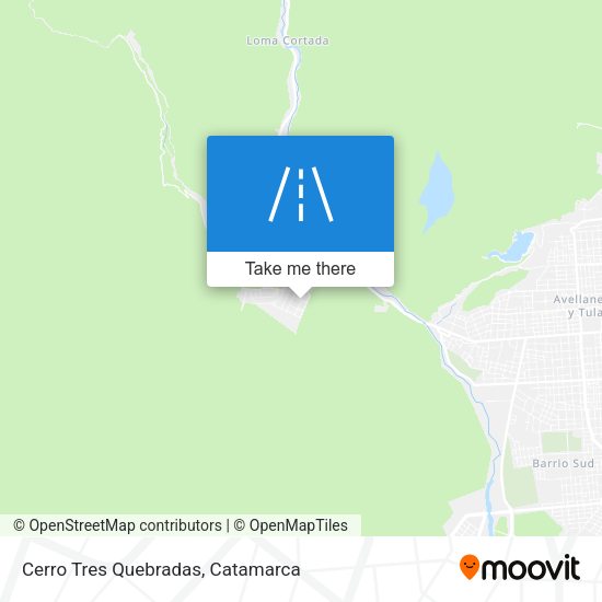 Cerro Tres Quebradas map